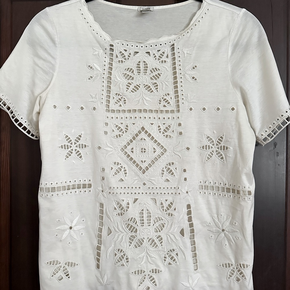 Embroidered top by J. Crew!